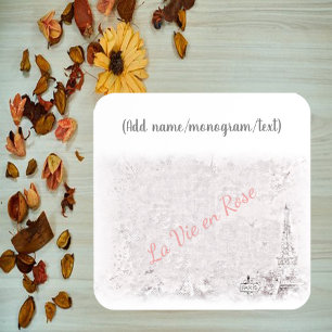 Porta-copo Feminine Paris La Vie En Rosa