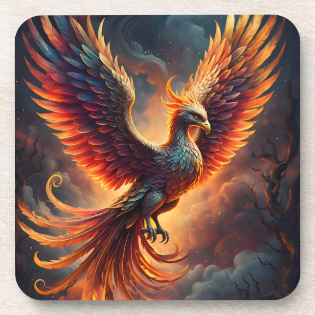 Porta-copo Fênix Ascendente (Frente)