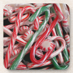 Porta-copo Feriado de Natal Candy Canes and Peppermints