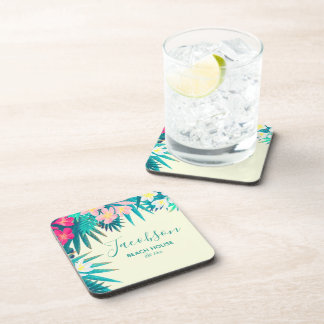 Porta-copo Férias de Verão da Família Tropical Floral Beach H