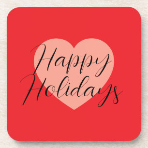 Porta-copo Férias Felizes Natal Feliz Tempo de Férias Coração