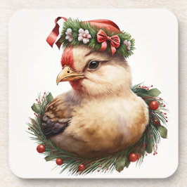 Porta-copo Férias Festivas / Portas copos de frango de Natal