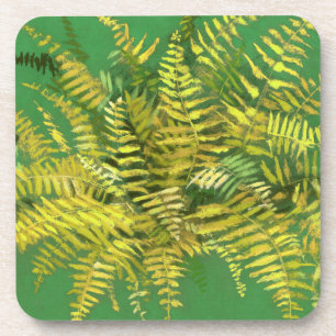 Porta-copo Fern, frondes, verde-ouro-verde-verde-verde-verde-