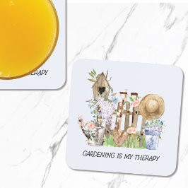 Porta-copo Ferramentas de jardinagem floral de aquarelas e co