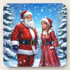 Porta-copo Feset Santa Claus e Sra. Claus