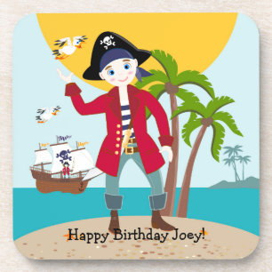 Porta-copo Festa de aniversário infantil pirata
