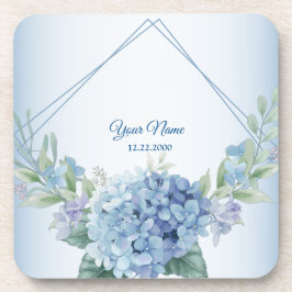 Porta-copo Festa de Casamento Vintage Floral Azul Herbácea Em