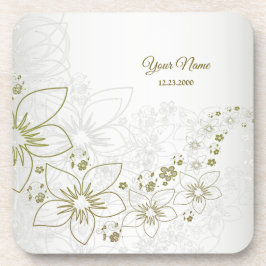 Porta-copo Festas de Casamento Elegantes com Flora Vegetal Vi