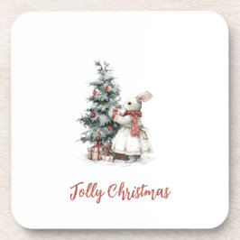 Porta-copo Festive Hard Plastic Coaster | Christmas Gift