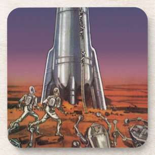 Porta-copo Ficção científica retrô, astronautas, alienígenas 