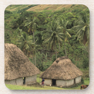 Porta-copo Fiji, Viti Levu, Navala, casas tradicionais Bure
