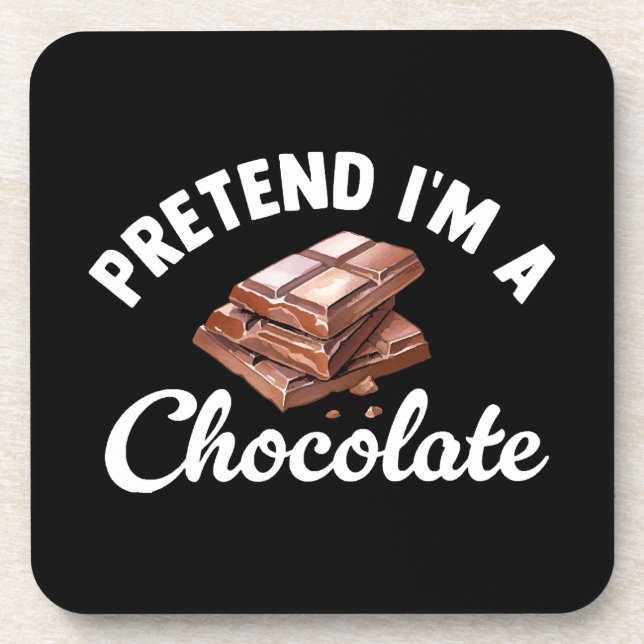Porta-copo Fingir que sou uma barra de chocolate (Frente)