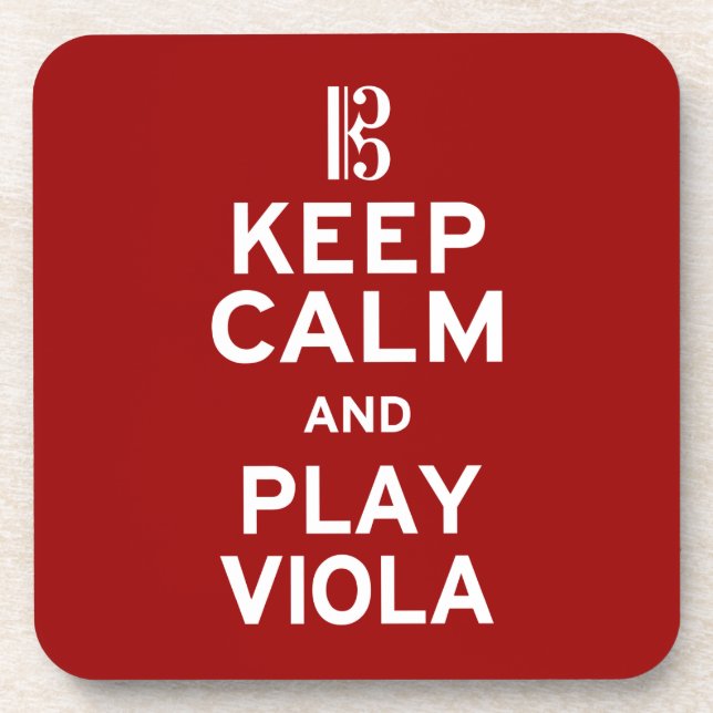 Porta-copo Fique calmo e jogue a Viola (Frente)