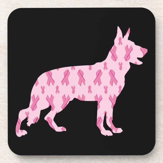 Porta-copo Fitas de Cancer rosa german shepherd (Frente)