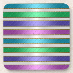 Porta-copo Fitas multicoloridas Fitas em tiras azuis cor-de-r