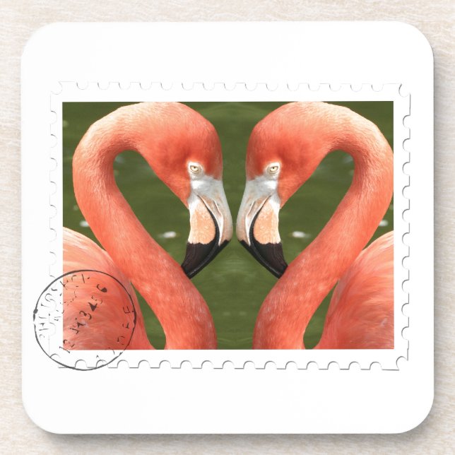 Porta-copo Flamingo Briefmarke (Frente)