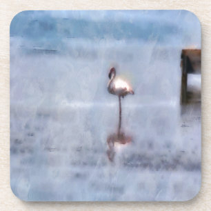 Porta-copo Flamingo de Aquarela