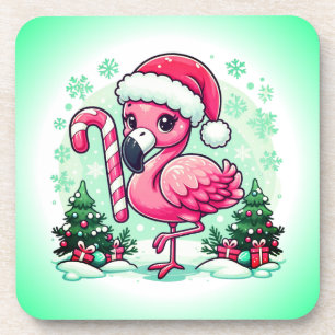 Porta-copo Flamingo de Natal Clipart de Sublimação-30424