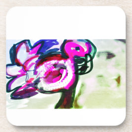 Porta-copo Flamingo, flor, alegria