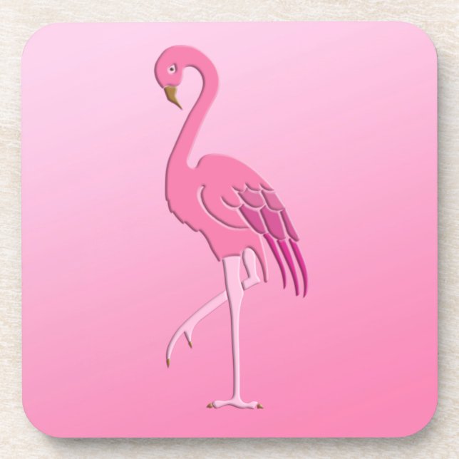 Porta-copo flamingo rosa bonito (Frente)