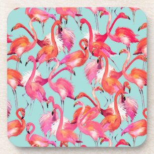 Porta-copo Flamingos da aguarela recolhidos