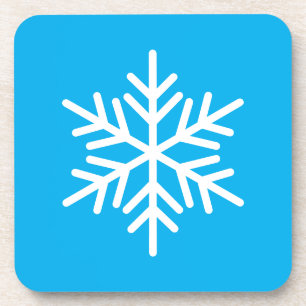 Porta-copo Floco de Neve Nórdico Branco na moda Chic, Azure A