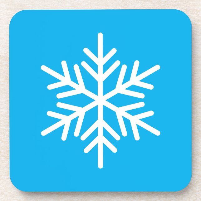 Porta-copo Floco de Neve Nórdico Branco na moda Chic, Azure A (Frente)