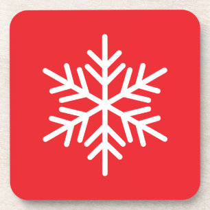 Porta-copo Floco Nórdico Branco-na moda, Branco, Em Vermelho 