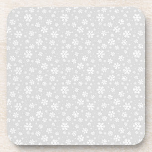 Porta-copo Flocos Brancos de Neve no Padrão de Inverno Pratea