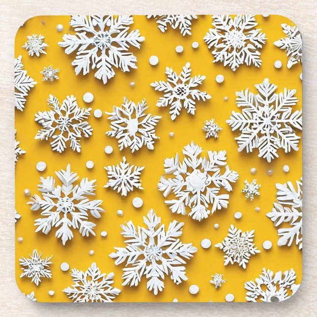 Porta-copo flocos de neve 3d (Frente)