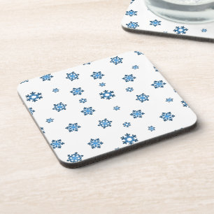 Porta-copo Flocos de neve (Azul e Preto)