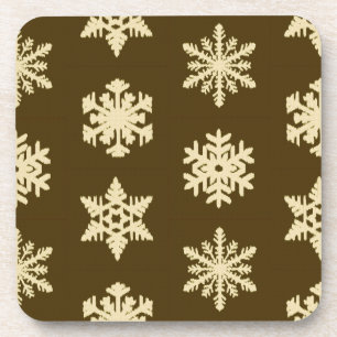 Porta-copo Flocos de neve Ikat - Castanho de bege e de chocol