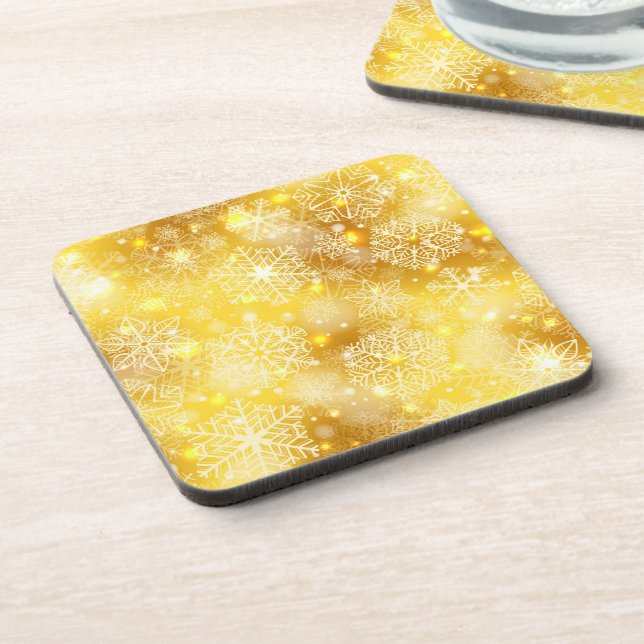 Porta-copo Flocos de neve no ouro (Left Side)