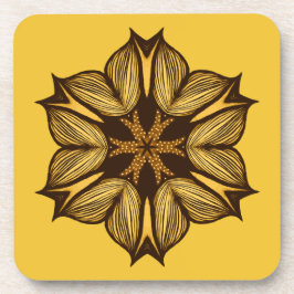 Porta-copo Flor Amarelo abstrato