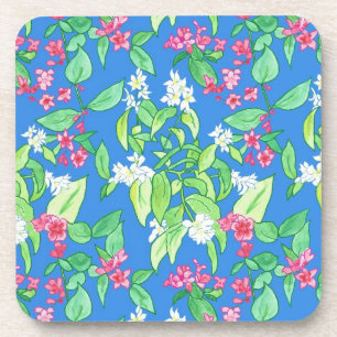 Porta-copo Flor cor-de-rosa e branca esteiras de mesa