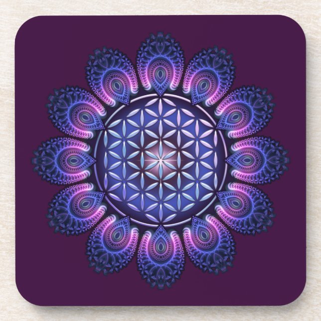 Porta-copo FLOR DA VIDA / Blume des Lebens - Mandala II (Frente)
