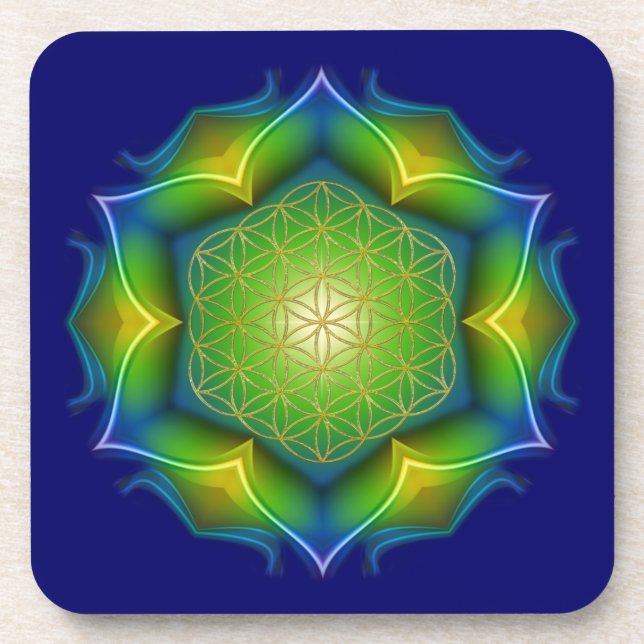 Porta-copo FLOR DA VIDA / Blume des Lebens - Mandala V (Frente)