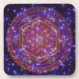 Porta-copo FLOR DA VIDA/Blume des Lebens Ornament I Square