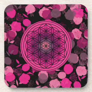 Porta-copo flor da vida, geométrico sagrado, zen, chakra,