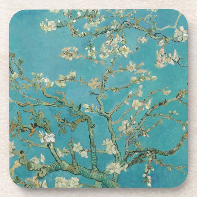 Porta-copo Flor de Amêndoa de Van gogh (Frente)