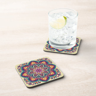 Porta-copo Flor de Arte Folclórica Boho