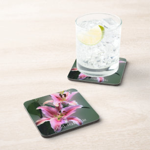 Porta-copo Flor de Lily Rosa
