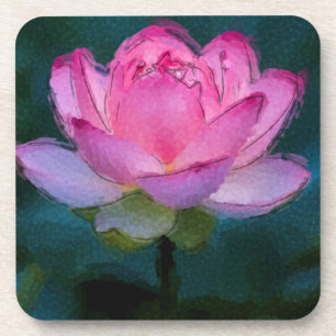 Porta-copo Flor de Lotus Rosa