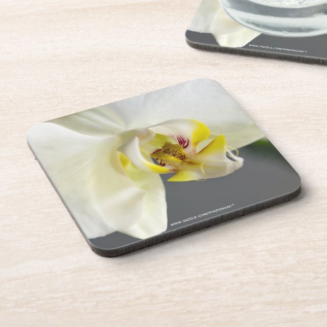 Porta-copo Flor de Orquídea Branca (Left Side)