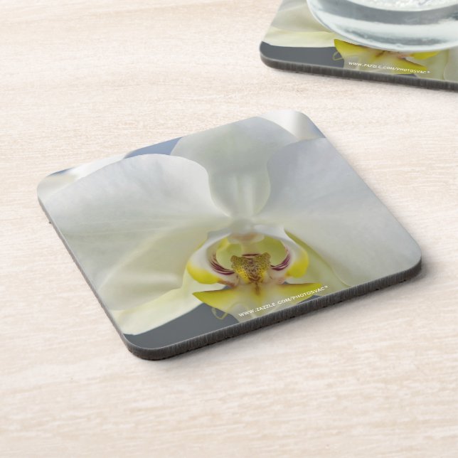 Porta-copo Flor de Orquídea Branca (Left Side)