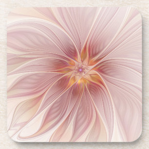 Porta-copo Flor de Sono Floral de Cor Rosa Mole Abstrato