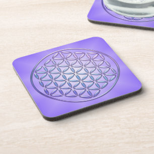 Porta-copo Flor de Vida / Blume des Lebens - violeta de selo