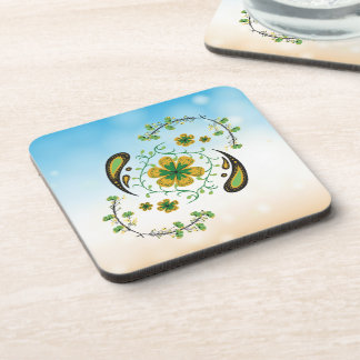 Porta-copo Flor de Yin‑Yang – Obra de Arte Verde e Dourado