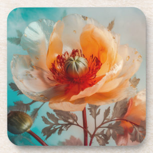 Porta-copo Flor Laranja Delicada