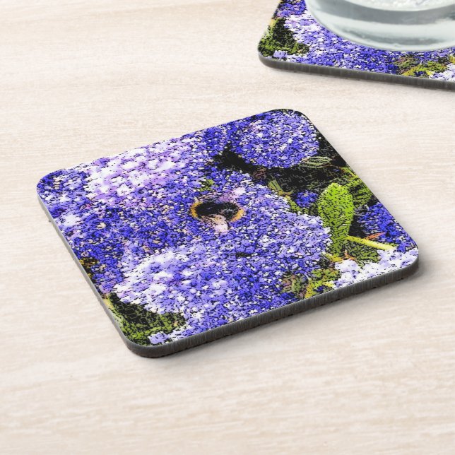 Porta-copo Flor Lilac: Abelhas (Left Side)